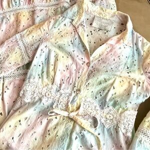 Temptation, Positano Tie-Dye Eyelet and Lace Maxi Dress